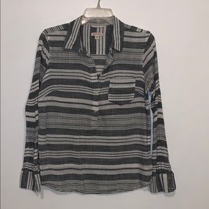 Gray and White Striped Tunic